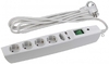 Сетевой удлинитель-фильтр SFU ПВС 3х0.75 5 розеток (1плоская)+2USB, длина 2м, ток 10А (полная защита, земля, цвет белый), Эра COPY