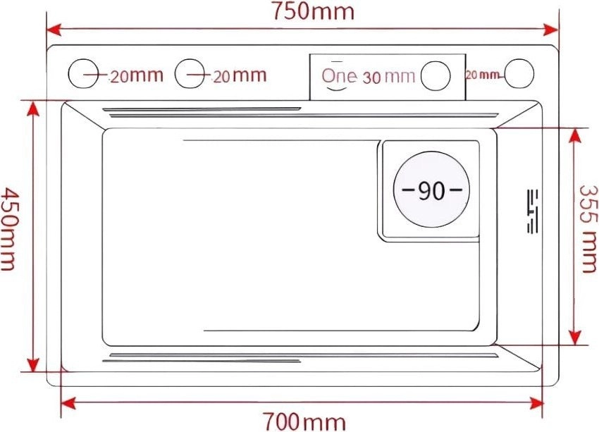 Мойка со смесителем  Diadonna DS7545B — две чаши, перелив, графит, дозатор, ринзер, сифон - максимальный комплект.