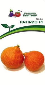 Тыква Каприз F1 5 шт, Вкус тыкв превосходный. Плоды рекомендуются для потребления в свежем виде, тушения, жарки, приготовления витаминных соков, Партнёр