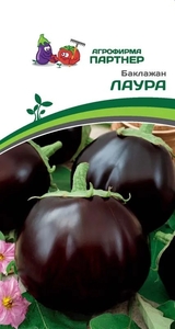 Баклажан Лаура 0.05 г, Мякоть плотная, белая, хорошего вкуса, без горечи. Плоды универсального назначения, Партнёр