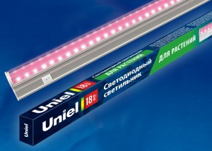 Светильник LED bio для растений 18W 550мм ULI-P20/SPSB розовый свет, Спектр для рассады и цветения, Uniel
