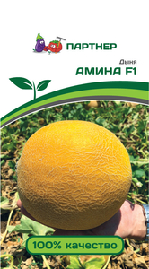 Дыня Амина F1 5 шт, Мякоть средней плотности, прекрасных вкусовых качеств: нежная, сочная, ароматная, Партнер