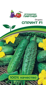 Огурец Спринт F1 0.5 г, раннеспелый пчелоопыляемый, открытый грунта,от всходов до плодоношения 42 дня, Партнёр